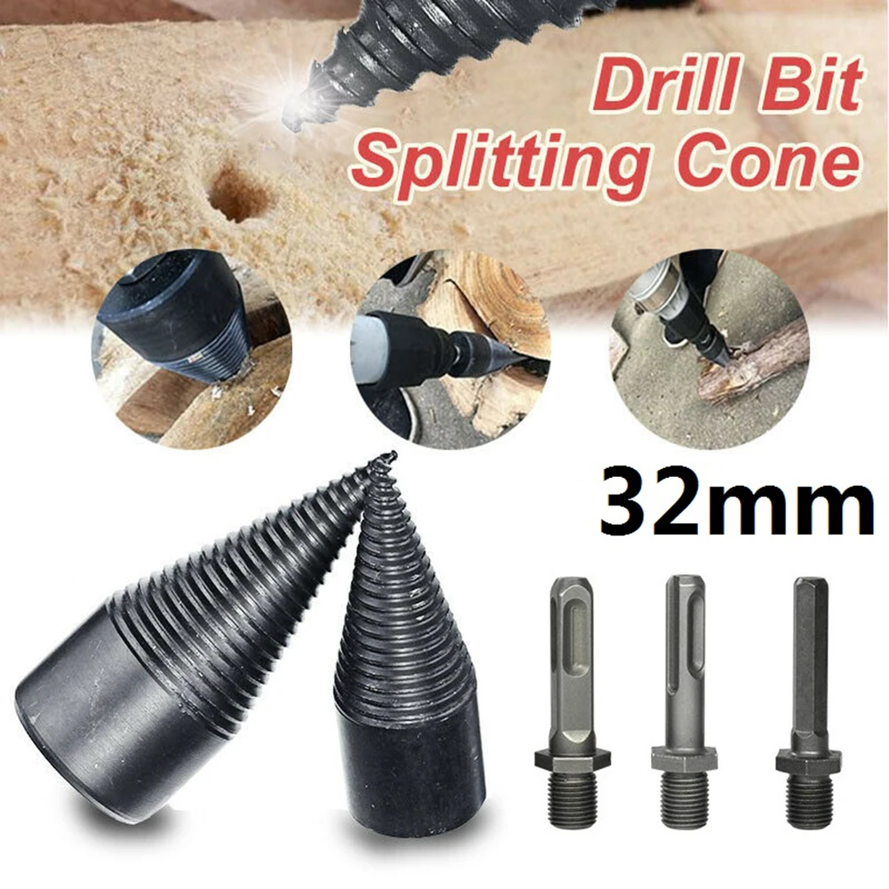 4Pcs 32mm Firewood Drill Bit High Speed Wood Splitting Screw Splitting Cone Driver
4Pcs 32mm Firewood Drill Bit High Speed Wood Splitting Screw Splitting Cone Driver