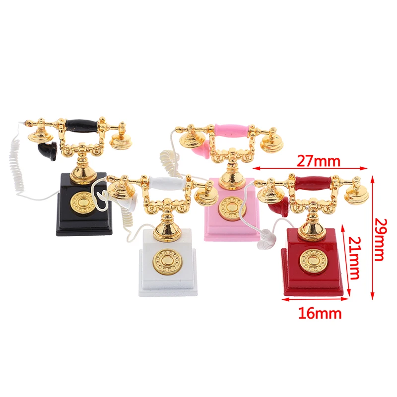 1:12 Miniature Phone Model Alloy Vintage Retro Rotary Telephone Dollhouse Decoration Accessories
1:12 Miniature Phone Model Alloy Vintage Retro Rotary Telephone Dollhouse Decoration Accessories