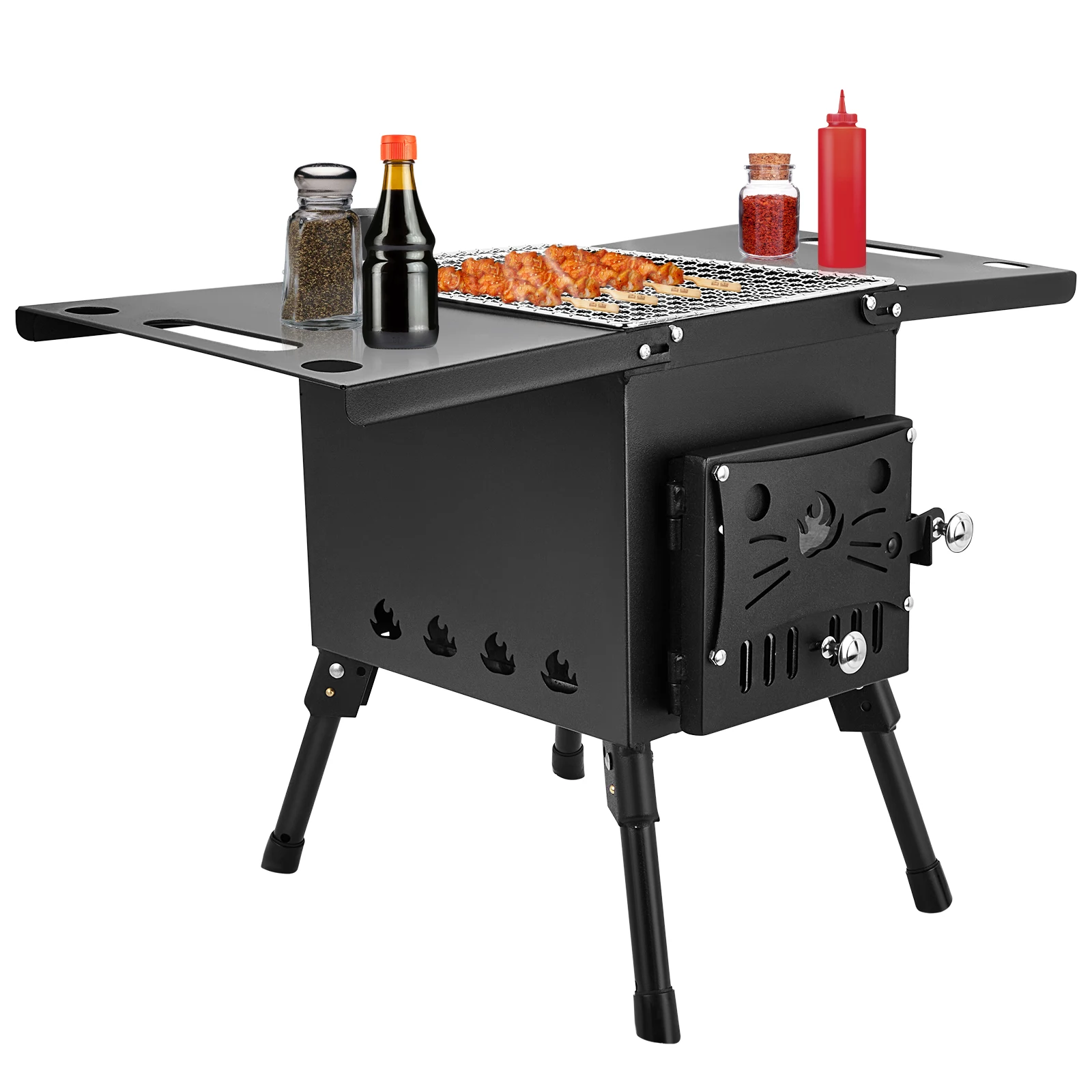 Camping Wood Stove Outdoor for Picnic BBQ Portable Retractable Chimney Wood Burning Stove Winter Camping Heating Cooking Oven
Camping Wood Stove Outdoor for Picnic BBQ Portable Retractable Chimney Wood Burning Stove Winter Camping Heating Cooking Oven