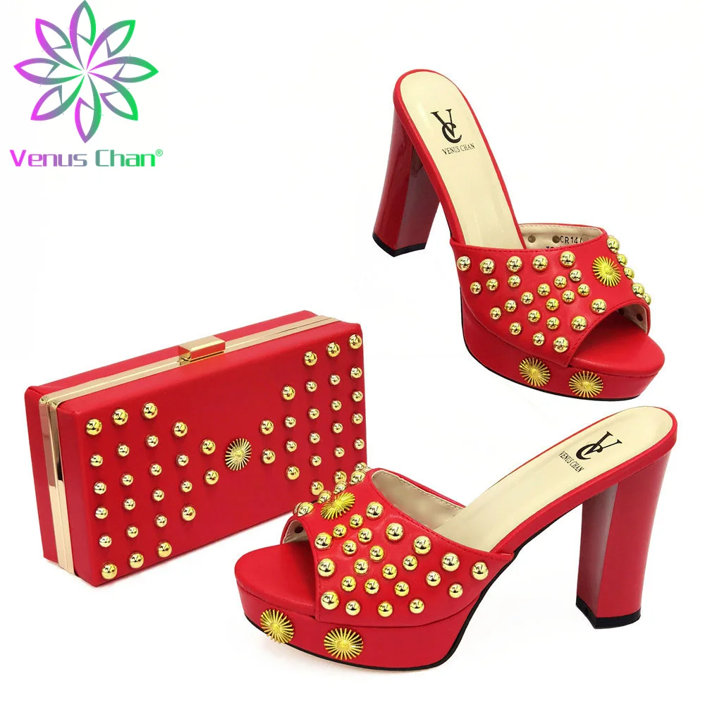 Comfortable 10.3CM Heels African Women Matching Shoes and Bag Set 2021 Slippers The Red Color High Quality Pumps for Dress
Comfortable 10.3CM Heels African Women Matching Shoes and Bag Set 2021 Slippers The Red Color High Quality Pumps for Dress