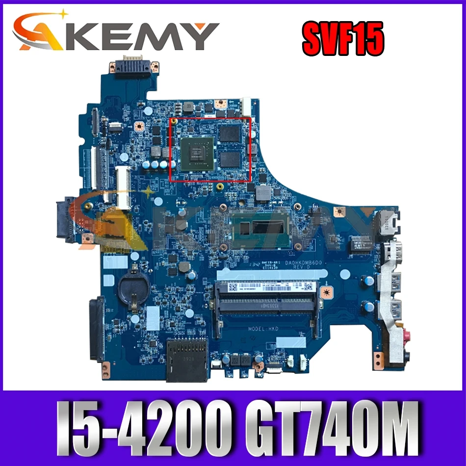 AKEMY A1971744A DA0HKDMB6D0 основная плата для SONY Vaio SVF15 материнская плата для ноутбука SR170 I5-4200 GT740M работает
AKEMY A1971744A DA0HKDMB6D0 основная плата для SONY Vaio SVF15 материнская плата для ноутбука SR170 I5-4200 GT740M работает