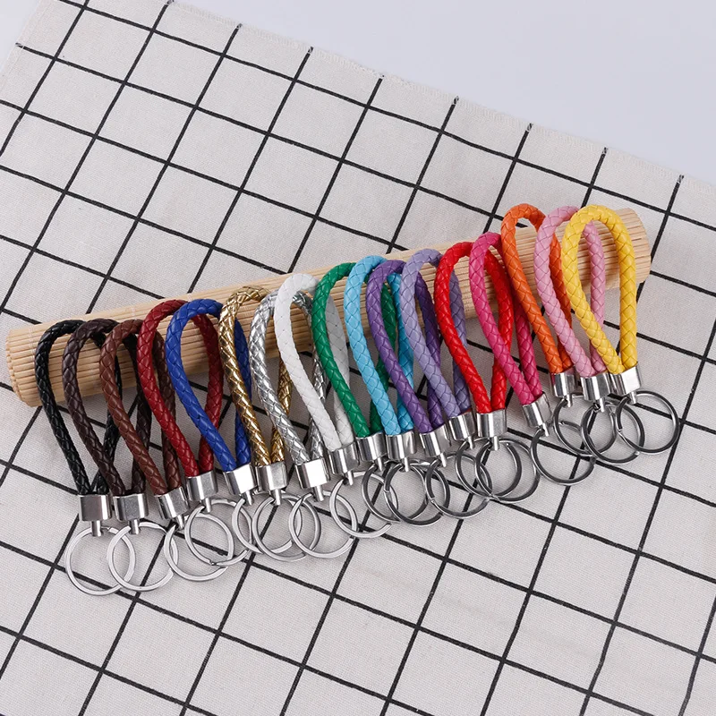76 Color Braided Keychain DIY Accessories Pu Leather Cord Key Ring Zinc Alloy Metal Pendant Key Chain Wholesale Customization
76 Color Braided Keychain DIY Accessories Pu Leather Cord Key Ring Zinc Alloy Metal Pendant Key Chain Wholesale Customization