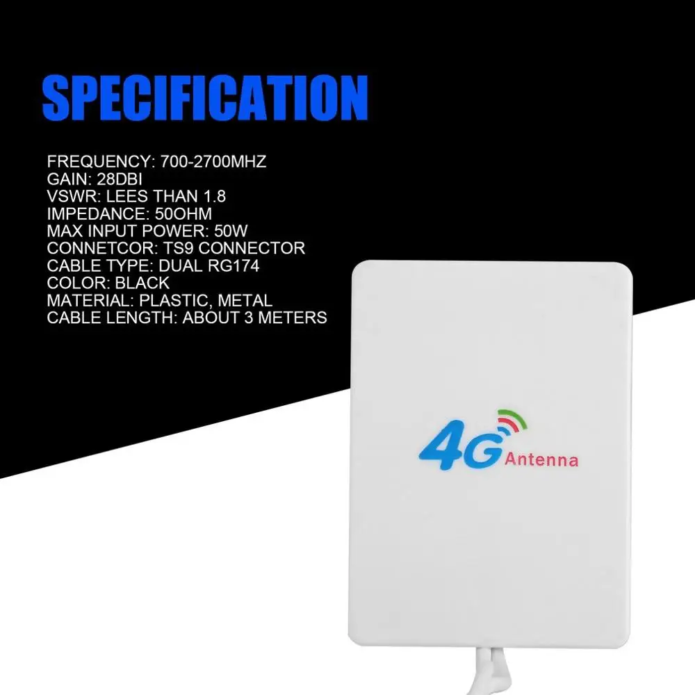 3M cable 3G 4G LTE Antenna External Antennas ZTE 4G LTE Router Modem Aerial with SMA Connector for Huawei
3M cable 3G 4G LTE Antenna External Antennas ZTE 4G LTE Router Modem Aerial with SMA Connector for Huawei