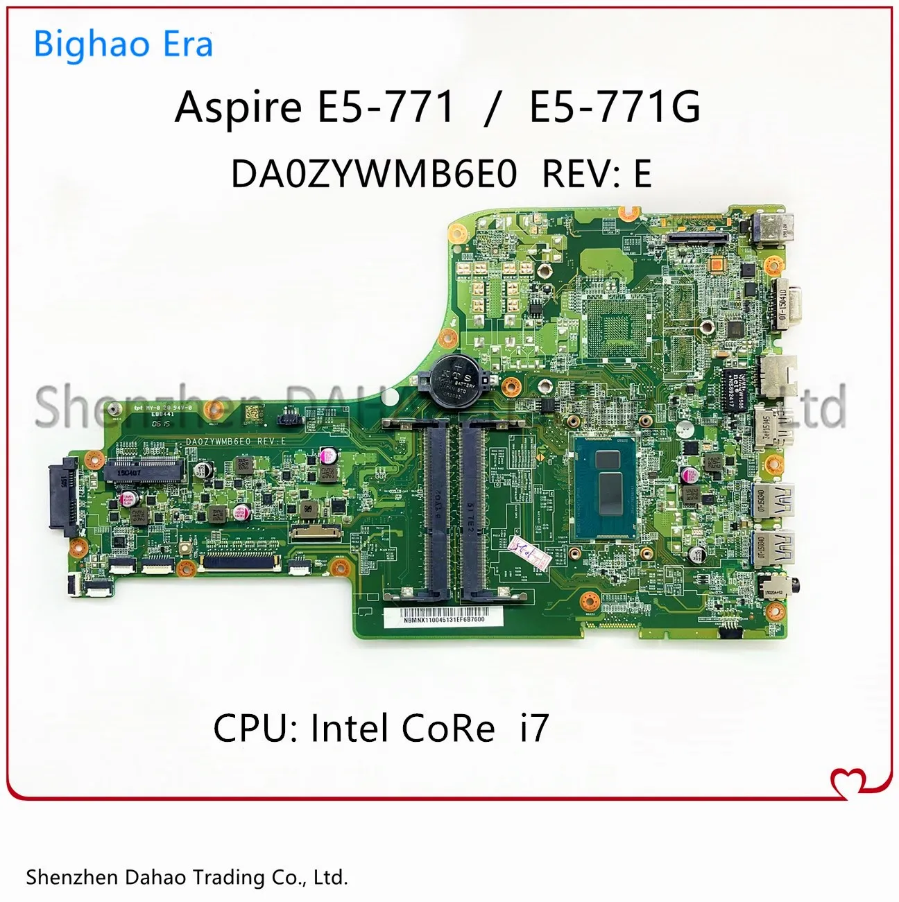 NBMNX11007 NBMNX11003 For Acer Aspire E5-731 E5-731G E5-771 E5-771G Laptop Motherboard DA0ZYWMB6E0 With i7 CPU DDR3L 100% Tested
NBMNX11007 NBMNX11003 For Acer Aspire E5-731 E5-731G E5-771 E5-771G Laptop Motherboard DA0ZYWMB6E0 With i7 CPU DDR3L 100% Tested