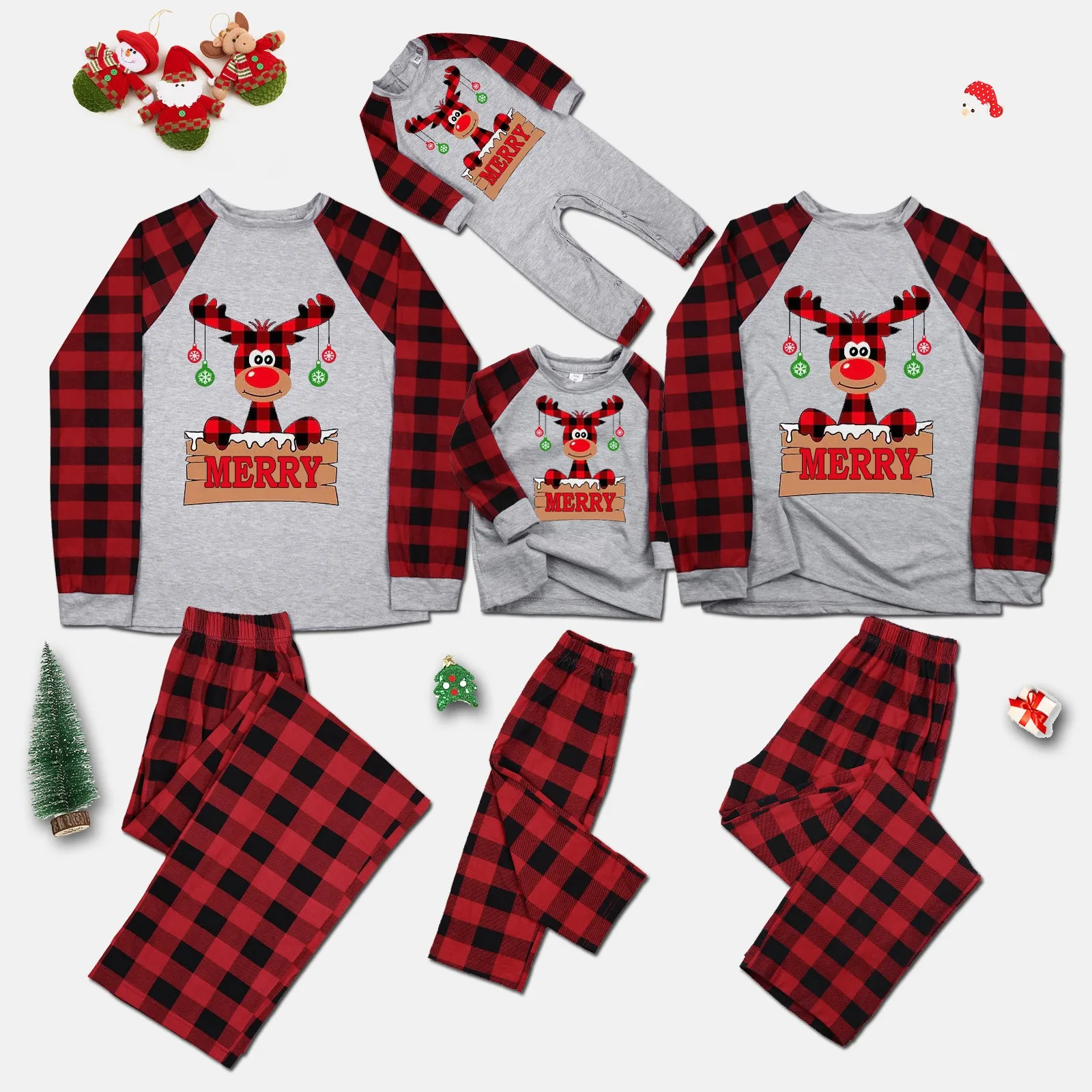Family Matching Christmas Man Dad Pajamas Set Plaid Sleeves Cute Pattern Merry Letter Printing Festival For Adults And Kids
Family Matching Christmas Man Dad Pajamas Set Plaid Sleeves Cute Pattern Merry Letter Printing Festival For Adults And Kids