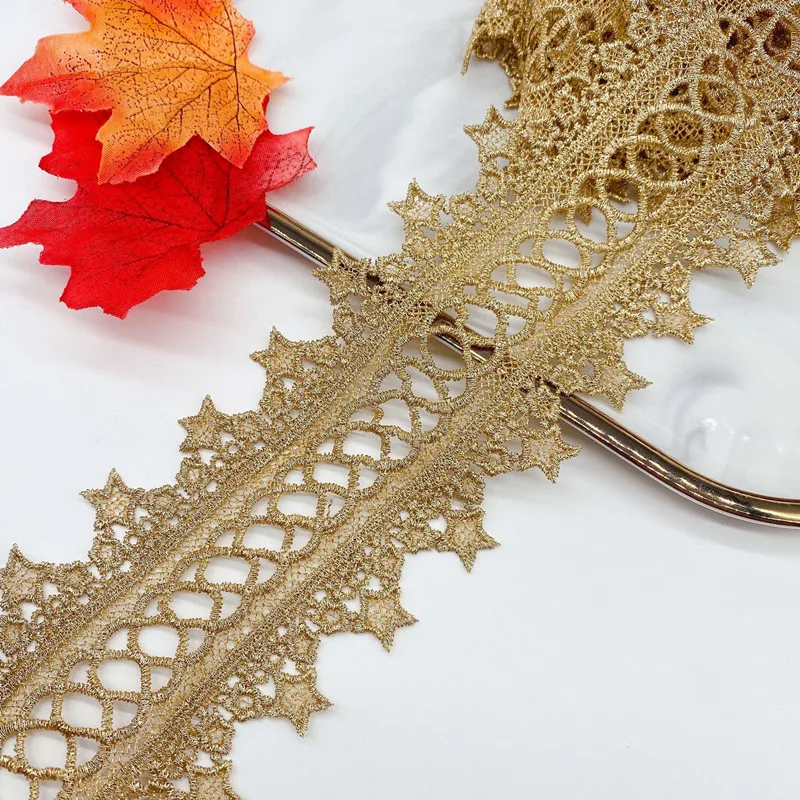 10yards 7.5cm wide gold water soluble embroidery lace trim clthth fabric lace clothes accessories lace trim free shipping JB108
10yards 7.5cm wide gold water soluble embroidery lace trim clthth fabric lace clothes accessories lace trim free shipping JB108