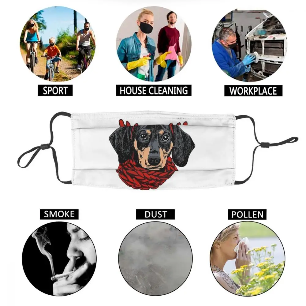 Dachshund Dog Funny Non-Disposable Face Mask Wiener Sausage Doxie Anti Haze Dust Mask Protection Cover Respirator Mouth Muffle 
Dachshund Dog Funny Non-Disposable Face Mask Wiener Sausage Doxie Anti Haze Dust Mask Protection Cover Respirator Mouth Muffle