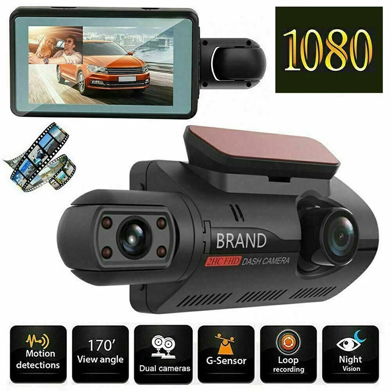 Dash Cam 3.0 Inches Screen Wide Angle Car DVR Front And Rear Car On-Dash Mounted Camera Dash Camera Recorder Dual-lens
Dash Cam 3.0 Inches Screen Wide Angle Car DVR Front And Rear Car On-Dash Mounted Camera Dash Camera Recorder Dual-lens