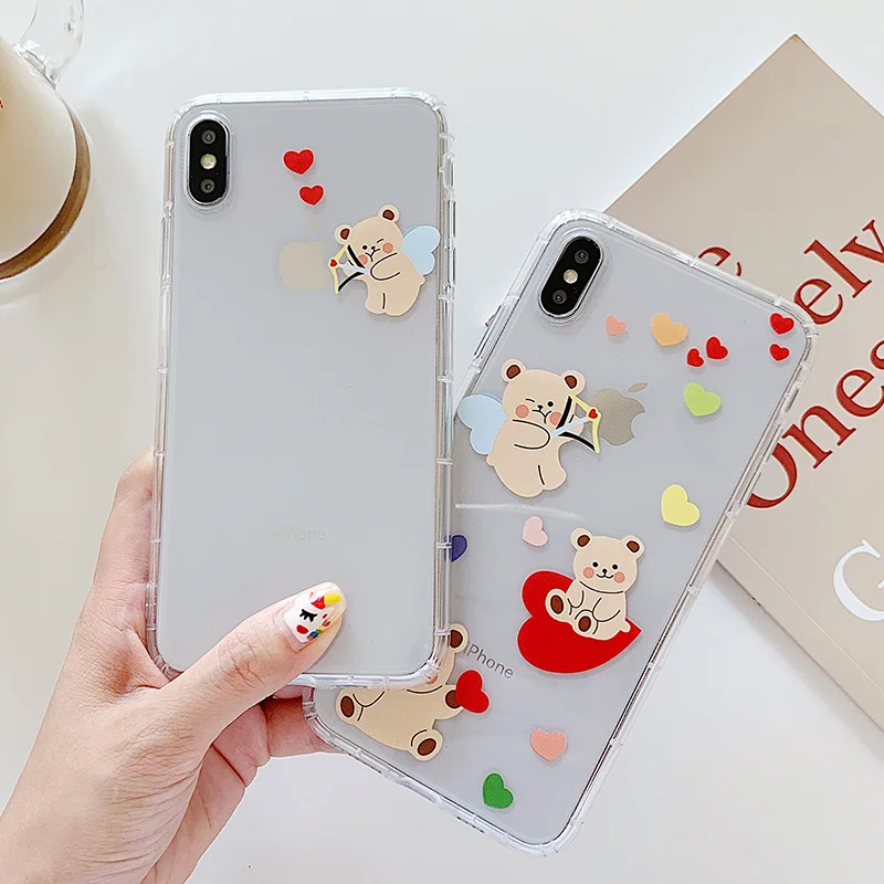 Care Bears для iphoneXs XR Max Чехол мобильного телефона iphone6s iPhone 7 8 плюс Bear прозрачный Анти