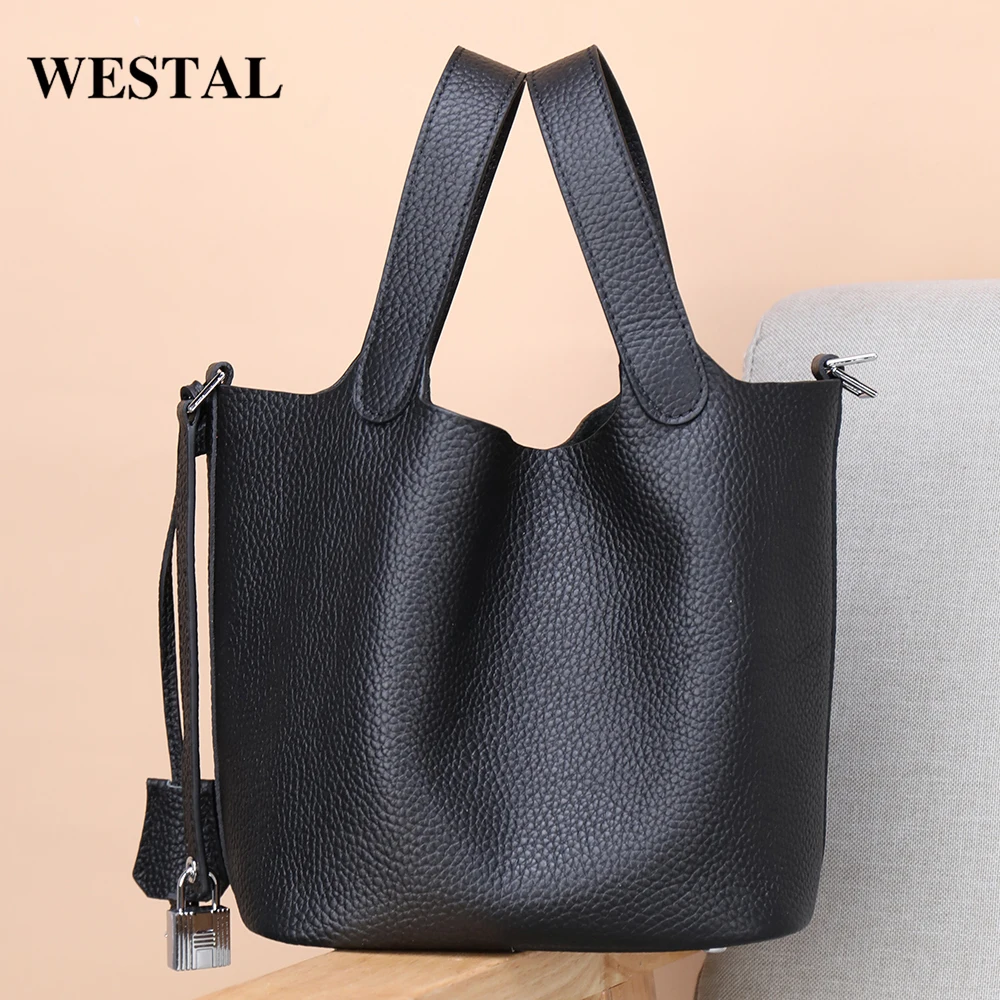 WESTAL Bags For Women Purses And Handbags Tote Bag Designer Large Capacity Simplicity Genuine Leather Mother And Daughter Bag
WESTAL Bags For Women Purses And Handbags Tote Bag Designer Large Capacity Simplicity Genuine Leather Mother And Daughter Bag