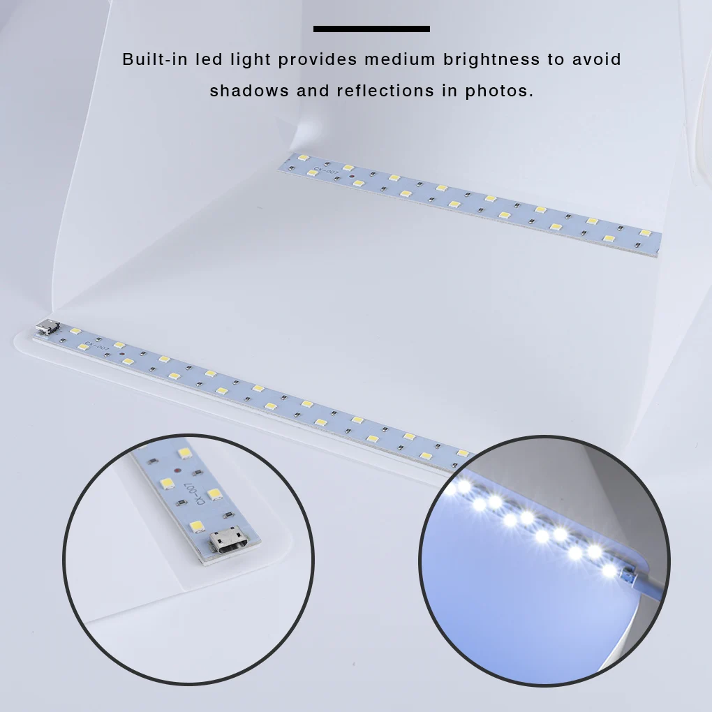 New Photo Softbox Portable Foldable Mini Lightbox Photography LED Mini Tent Photo Shooting Prop
New Photo Softbox Portable Foldable Mini Lightbox Photography LED Mini Tent Photo Shooting Prop