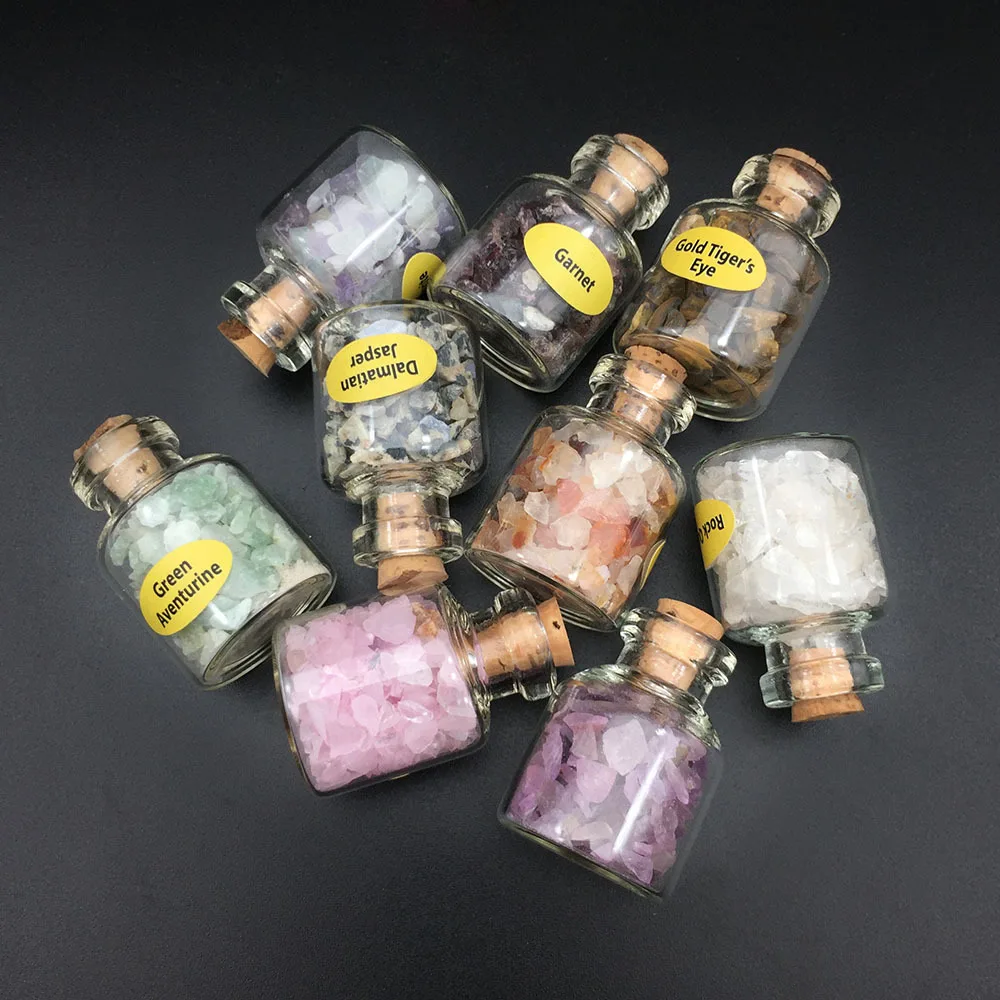 Natural gemstone gravel wishing bottle floating bottle gift decoration teaching mineral standard mini set diy Random delivery
Natural gemstone gravel wishing bottle floating bottle gift decoration teaching mineral standard mini set diy Random delivery
