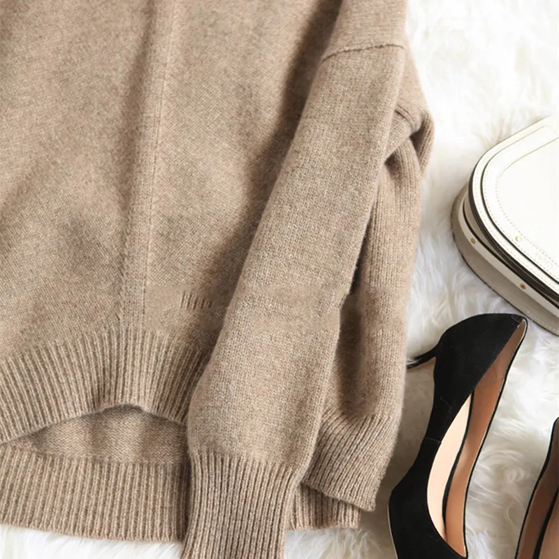 JESSIC Autumn and Winter New Cashmere Sweater Women's High-Necked Pullover Loose Thick Sweater Short Paragraph Knit Shirt
JESSIC Autumn and Winter New Cashmere Sweater Women's High-Necked Pullover Loose Thick Sweater Short Paragraph Knit Shirt