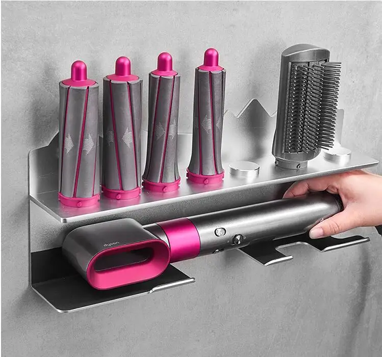 Hair-curling rod storage rack hole-free Dyson hair styling device hanger wall-mounted bathroom rack bracket 
Hair-curling rod storage rack hole-free Dyson hair styling device hanger wall-mounted bathroom rack bracket