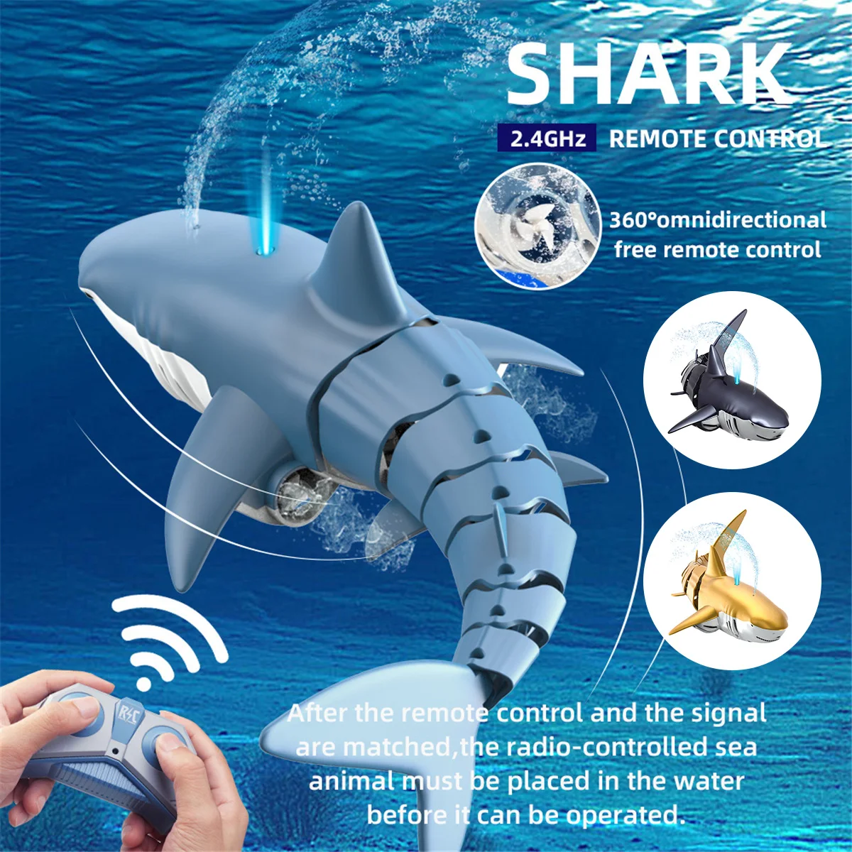 Kids Electric Rechargeable 2.4G Remote Control Shark Children High Simulation Underwater Shark Fish RC Boat Toys
Kids Electric Rechargeable 2.4G Remote Control Shark Children High Simulation Underwater Shark Fish RC Boat Toys
