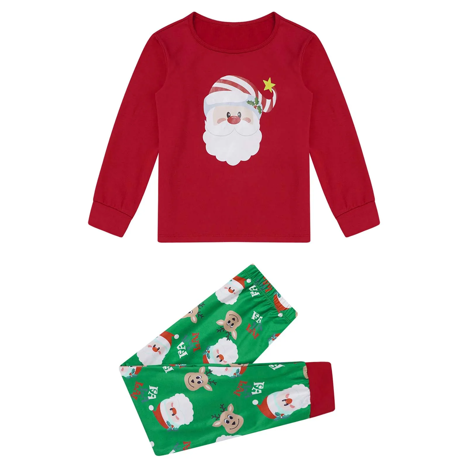 

Christmas Kids Sleepwear Suit Long Sleeves Girls And Boys Pajamas Santa Claus Outfits Children Pyjamas Kids Xmas Clothes Set
