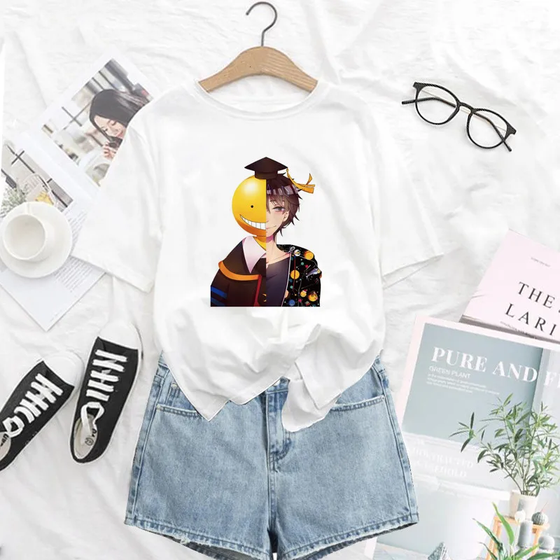 Summer 2021 Assassination Classroom T Shirt Women Funny Cartoon Harajuku white Street lovers student loose short sleeves Tops
Summer 2021 Assassination Classroom T Shirt Women Funny Cartoon Harajuku white Street lovers student loose short sleeves Tops