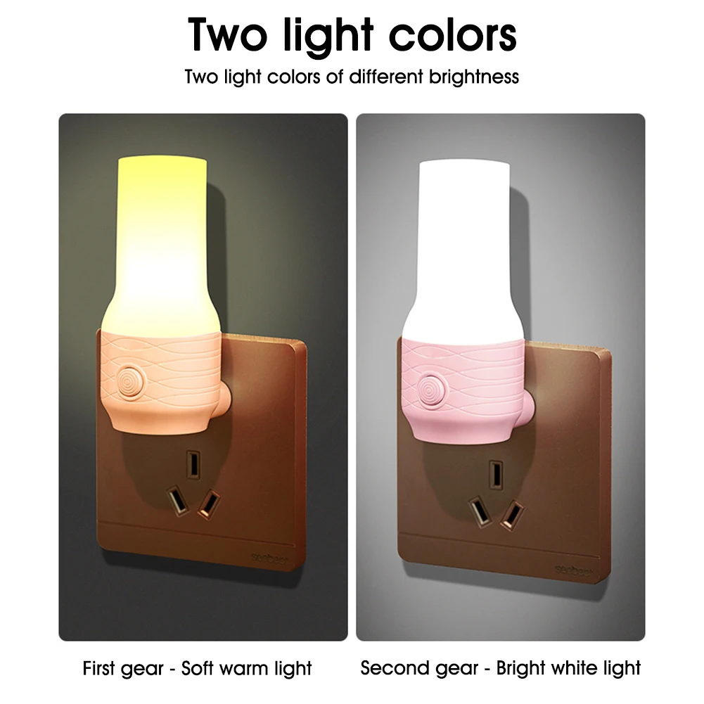 LED Plug-in Adjustable Light Wall Night Lamp Light LED Night Light US Plug Mini Night Lights For Baby Room Bedroom Corridor Lamp