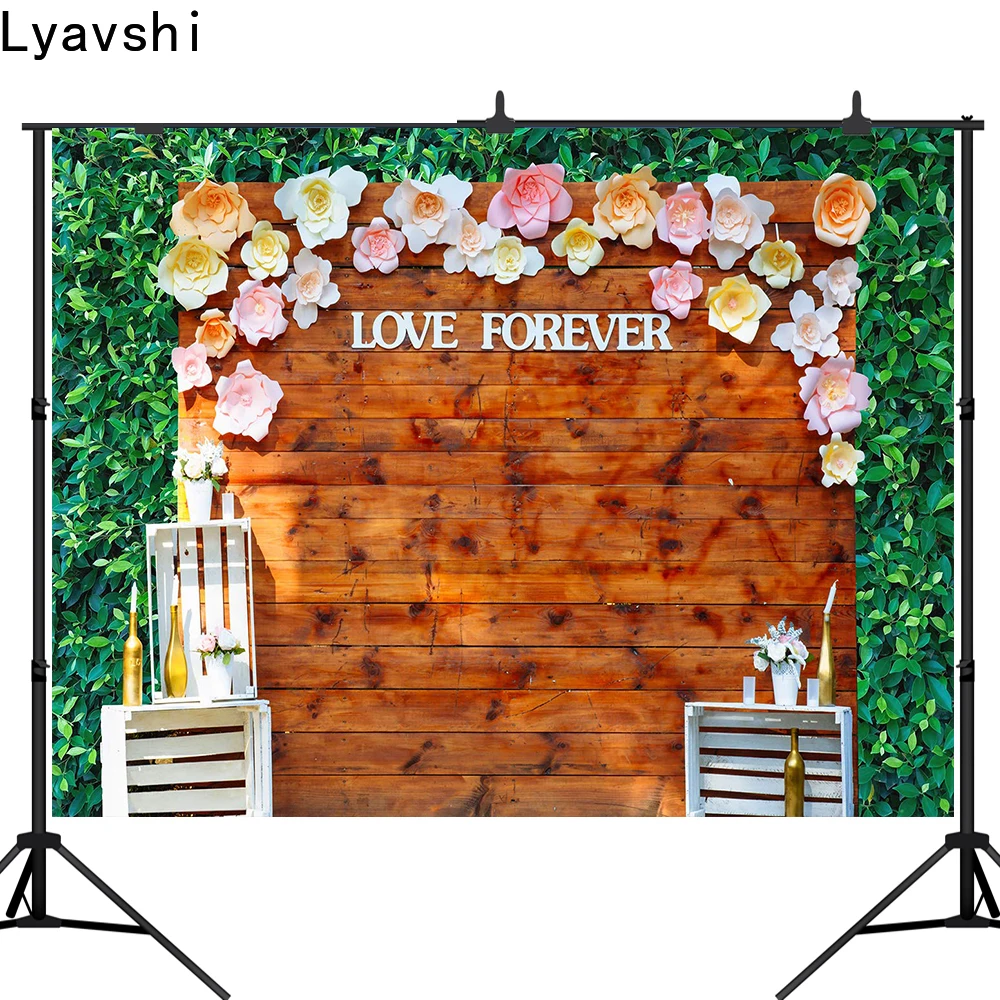 Фон для фотосъемки Lyavshi Love forever, Свадебная вечеринка, ретро деревянные обои, цветы, зеленые листья, Фотофон для студии
Фон для фотосъемки Lyavshi Love forever, Свадебная вечеринка, ретро деревянные обои, цветы, зеленые листья, Фотофон для студии