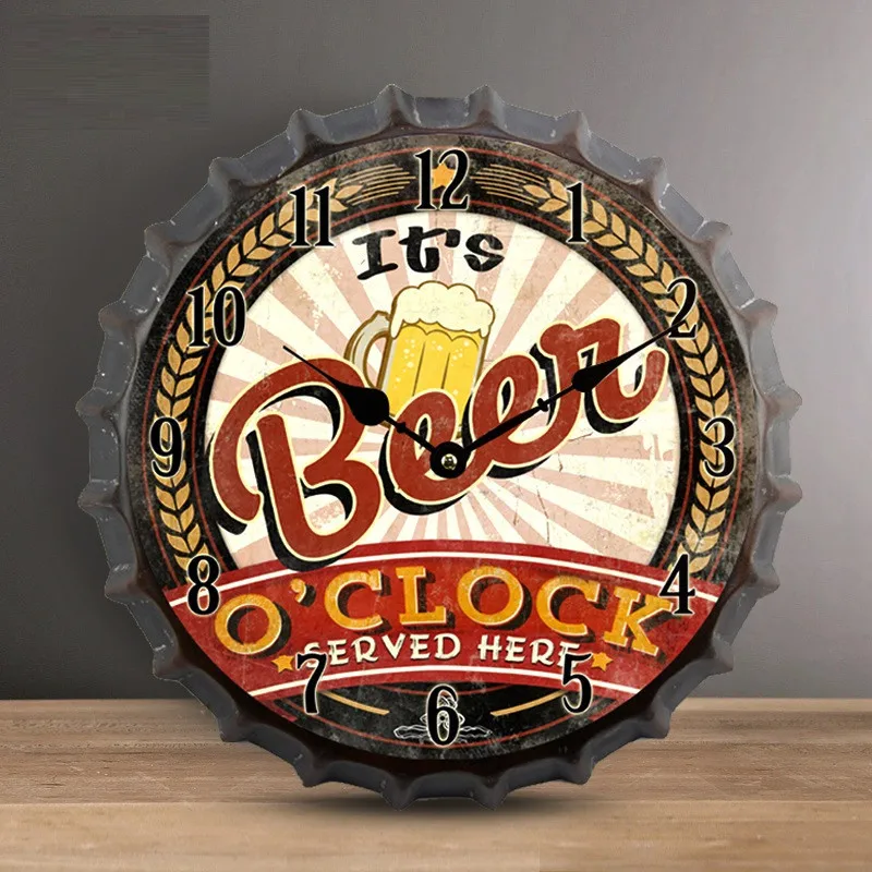 35cm Bottle Cap 3D Wall Clock Retro Beer Wine Modern Design Iron Metal Silent Quartz Clocks Bar Living Room Home Decor Creative
35cm Bottle Cap 3D Wall Clock Retro Beer Wine Modern Design Iron Metal Silent Quartz Clocks Bar Living Room Home Decor Creative