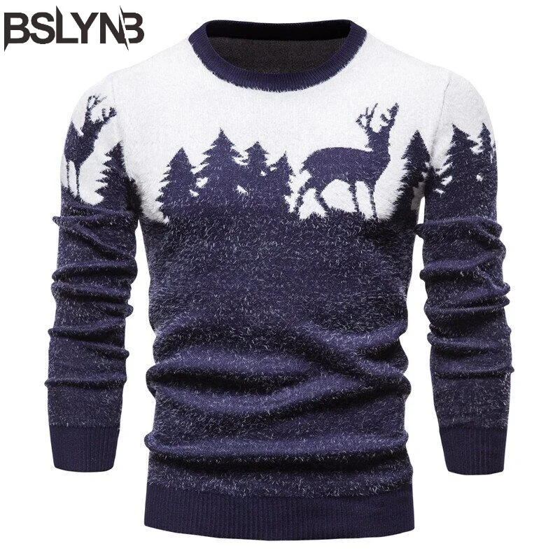 New Winter Men Christmas Tree Deer Print Sweaters Casual O-neck Male Pullovers Slim Warm Sweaters Pull Men
New Winter Men Christmas Tree Deer Print Sweaters Casual O-neck Male Pullovers Slim Warm Sweaters Pull Men