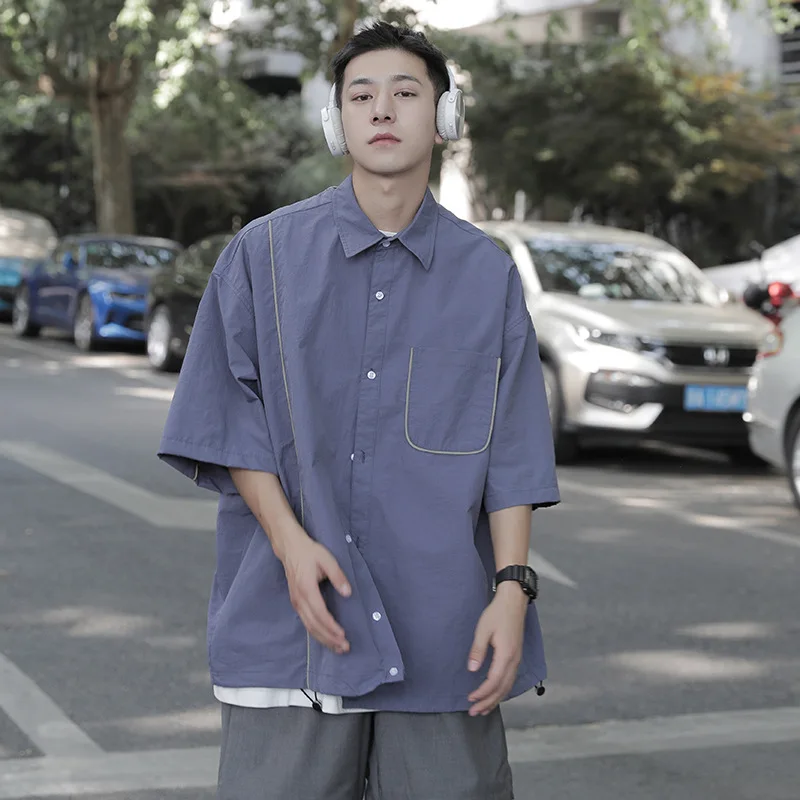 Men Clothing 2021 Summer New Short-sleeved Loose Men's Shirt Jacket Korean Trend Casual Youth Men's Shirt Cotton
Men Clothing 2021 Summer New Short-sleeved Loose Men's Shirt Jacket Korean Trend Casual Youth Men's Shirt Cotton