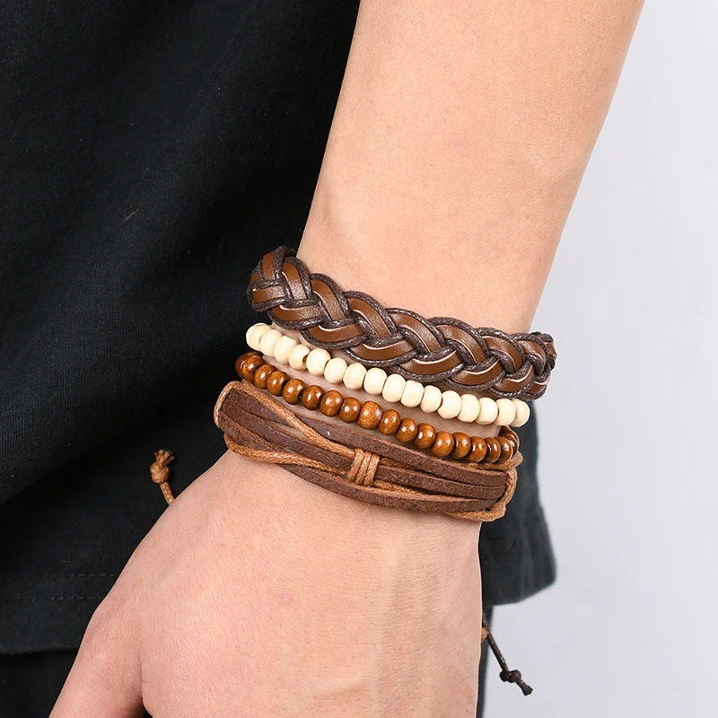 Vintage Wrapped Woven New Fashion Handmade Men's Bracelets Men's and Women's Leather Bracelets Men's Bracelets Wholesale
Vintage Wrapped Woven New Fashion Handmade Men's Bracelets Men's and Women's Leather Bracelets Men's Bracelets Wholesale