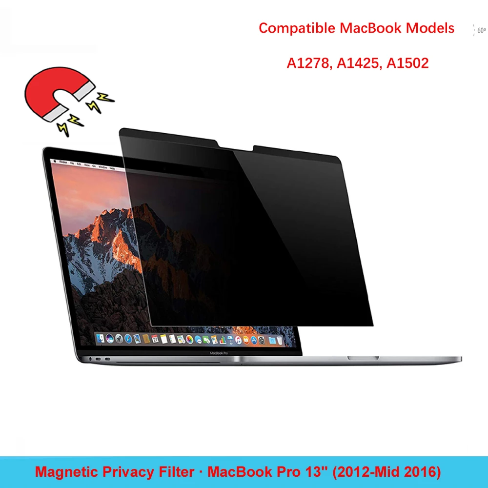 Магнитный антибликовый Фильтр конфиденциальности для MacBook Pro 13 дюймов с дисплеем