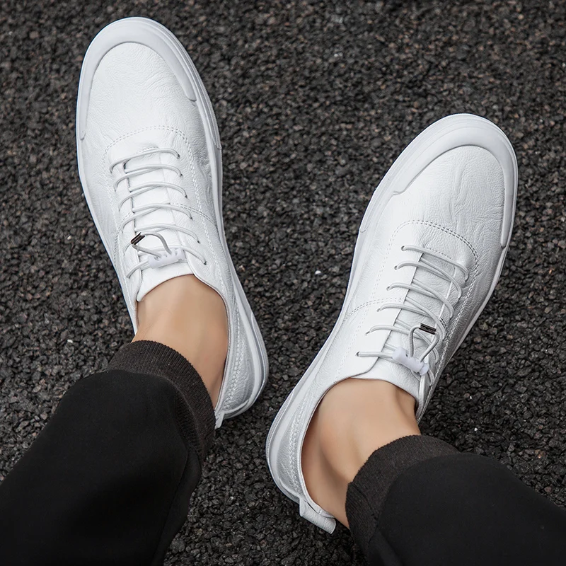 Fashion Men's shoes Lace-up Leather Casual Shoes men Trend Shoe Cool white Loafers Flats Designer Shoes Man High Quality Tenis
Fashion Men's shoes Lace-up Leather Casual Shoes men Trend Shoe Cool white Loafers Flats Designer Shoes Man High Quality Tenis