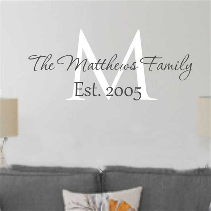Family Name Wall sticker Last Name Date Decal Home Decor Foyer Vinyl Lettering Wall Art For Home Wedding Decals home decor HY817
Family Name Wall sticker Last Name Date Decal Home Decor Foyer Vinyl Lettering Wall Art For Home Wedding Decals home decor HY817