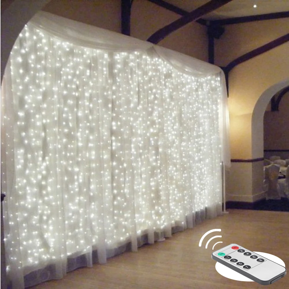 2/3/6m Remote LED Curtain Fairy Lights String Christmas Led Patio Party Wedding Window Decor Outdoor String Lights for New Year
2/3/6m Remote LED Curtain Fairy Lights String Christmas Led Patio Party Wedding Window Decor Outdoor String Lights for New Year