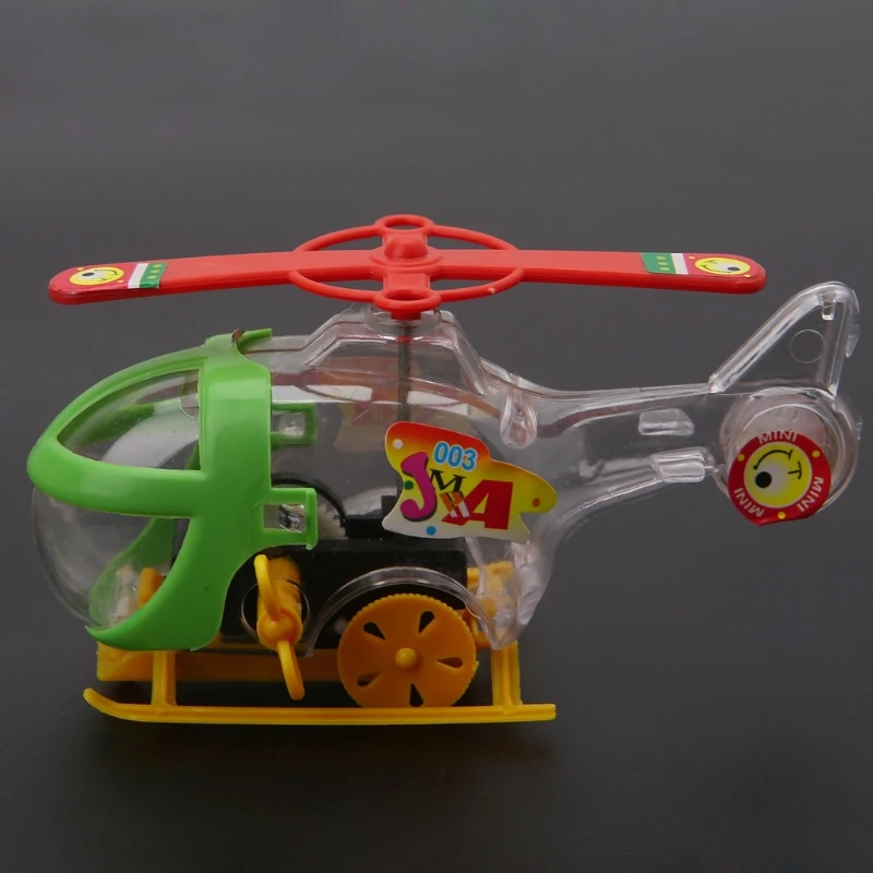 

Q0KB Mini Helicopter Aircraft Clockwork Winding Drones Kids Toy Birthday Party Gift