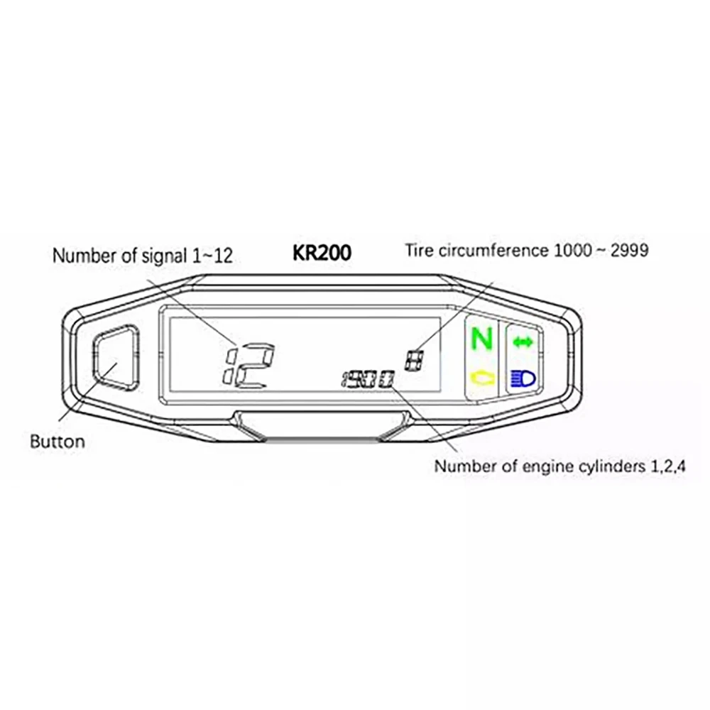 Motorcycle Digital Speedometer 1200RPM 5 Gear Oil level 12V LCD Display Voltage Switching Motorcycle Odometer
Motorcycle Digital Speedometer 1200RPM 5 Gear Oil level 12V LCD Display Voltage Switching Motorcycle Odometer