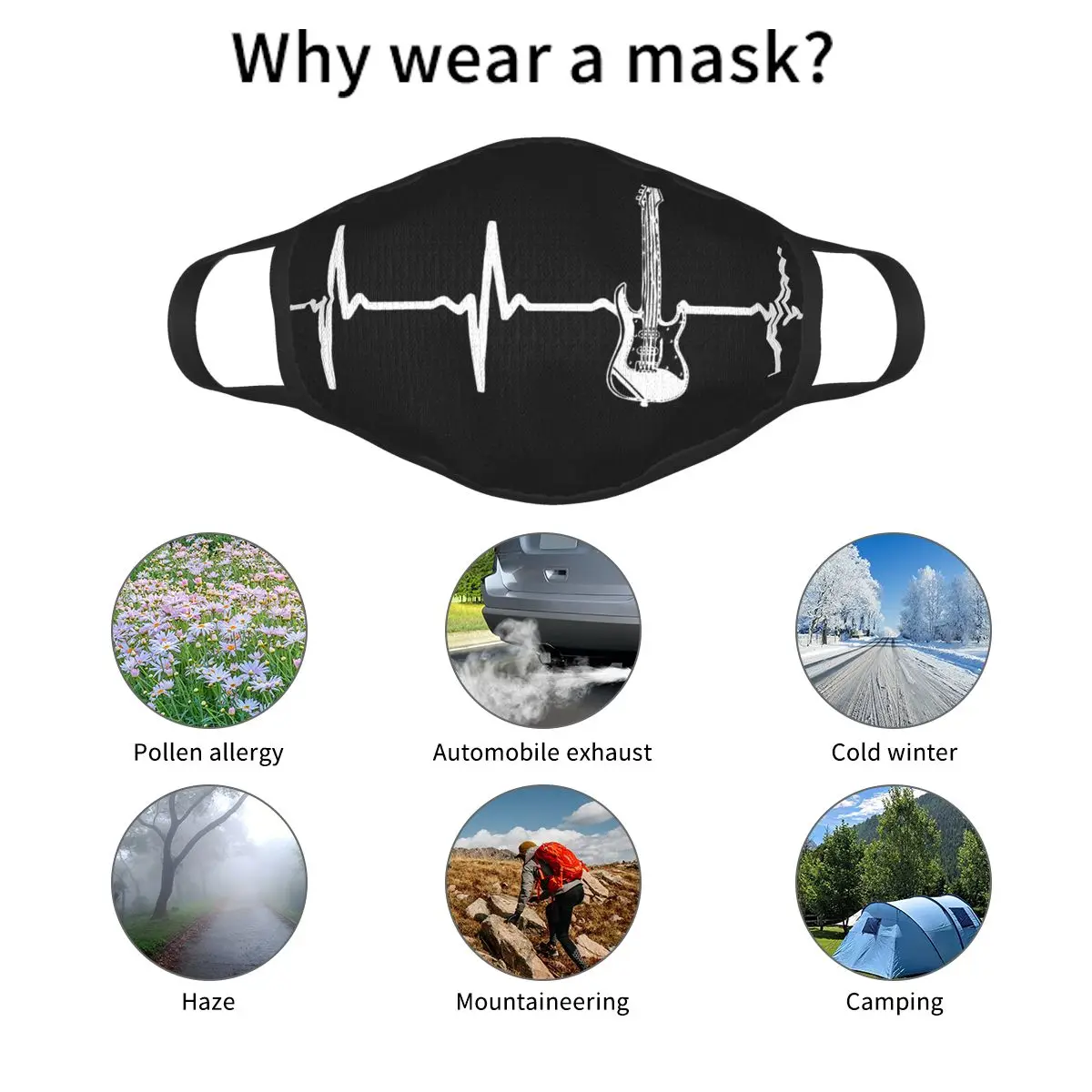 Guitar Heartbeat Reusable Mouth Face Mask Rock Roll Heavy Metal Music Anti Haze Mask Protection Mask Respirator Mouth Muffle
Guitar Heartbeat Reusable Mouth Face Mask Rock Roll Heavy Metal Music Anti Haze Mask Protection Mask Respirator Mouth Muffle