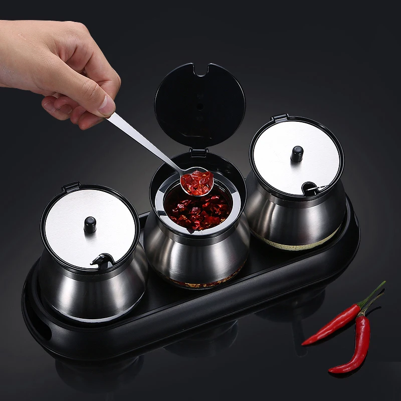 Seasoning Bottle Supplies Accessories Jar Stainless Steel Kitchen Tools Salt Storage Box Pepper Powder Spice Sets for Rack
Seasoning Bottle Supplies Accessories Jar Stainless Steel Kitchen Tools Salt Storage Box Pepper Powder Spice Sets for Rack