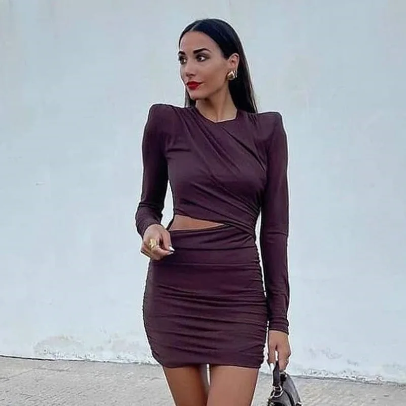 Ardm Sexy Shoulder Pads Hollow Out Black Knitted Elastic Mini Dress Women Bodycon Party Dress Asymmetry Pleated Auturn Vestidos
Ardm Sexy Shoulder Pads Hollow Out Black Knitted Elastic Mini Dress Women Bodycon Party Dress Asymmetry Pleated Auturn Vestidos