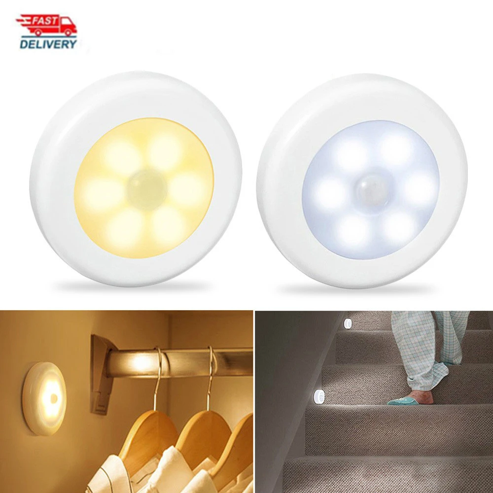 Motion Sensor Night Lights Bedroom Decor Lamp 6LED Kitchen Wireless Cabinet Light Staircase Closet Room Aisle Lighting Wall Lamp
Motion Sensor Night Lights Bedroom Decor Lamp 6LED Kitchen Wireless Cabinet Light Staircase Closet Room Aisle Lighting Wall Lamp