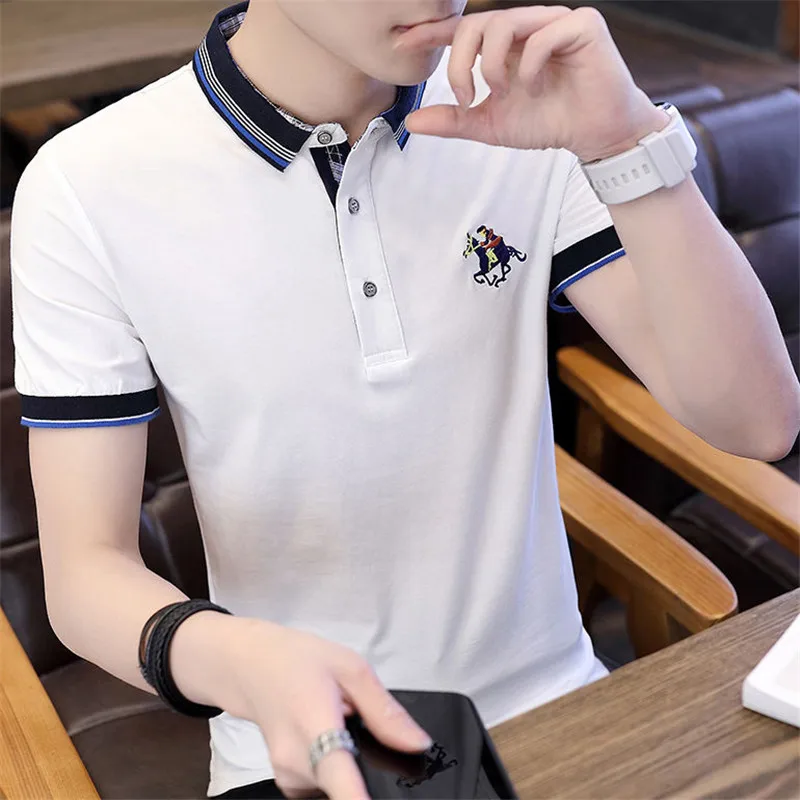2021 Polo t-shirt Mens New Ice silk Short Sleeve Summer Fashion business Male Cotton Brands jerseys Plus Size 3XL 4XL White
2021 Polo t-shirt Mens New Ice silk Short Sleeve Summer Fashion business Male Cotton Brands jerseys Plus Size 3XL 4XL White