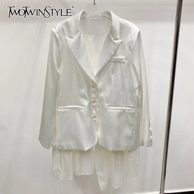 TWOTWINSTYLEwhite Casual Patchwork Dual Pocket Dress Female Notched Long Sleeve Fake Two Fashion Mini Dresses For Women Autumn
TWOTWINSTYLEwhite Casual Patchwork Dual Pocket Dress Female Notched Long Sleeve Fake Two Fashion Mini Dresses For Women Autumn