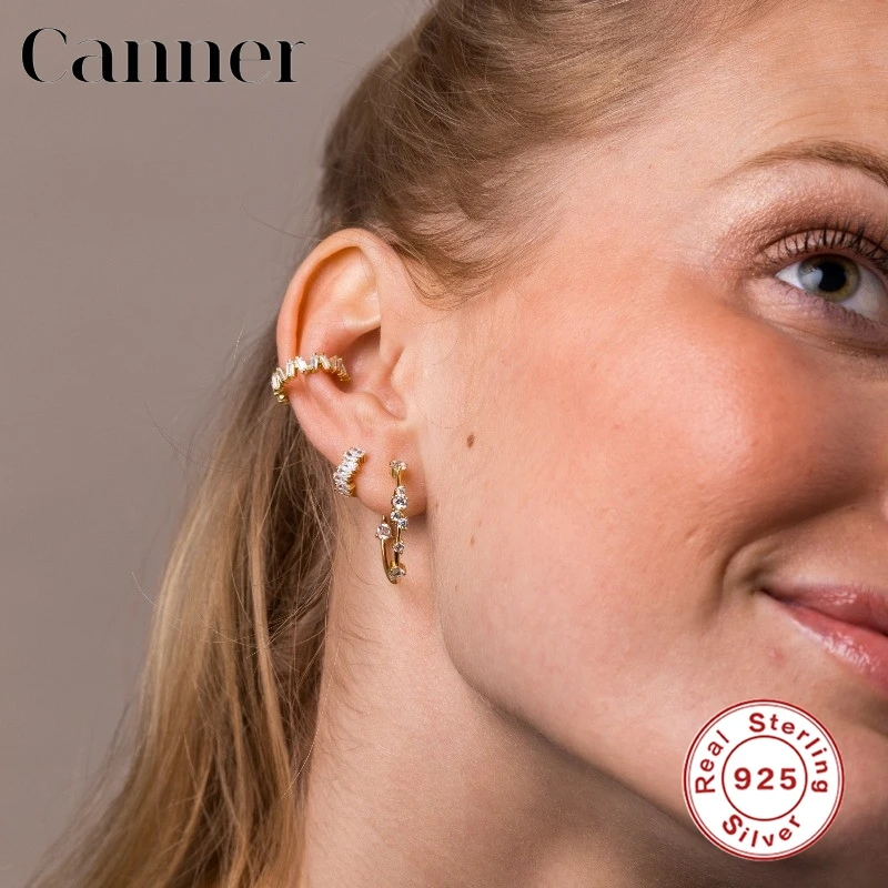 Canner 925 Sterling Silver Hoop Earrings Rainbow Cubic Zircon Crystal Earrings Fine Jewelry For Women Party Gifts pendientes W4
Canner 925 Sterling Silver Hoop Earrings Rainbow Cubic Zircon Crystal Earrings Fine Jewelry For Women Party Gifts pendientes W4