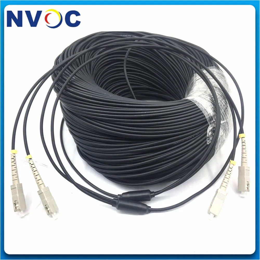 200 м 2-жильный LC SC ST FC SM MM OM1 OM2 OM3-300 2C SC/UPC-SC/UPC открытый бронированный LSZH