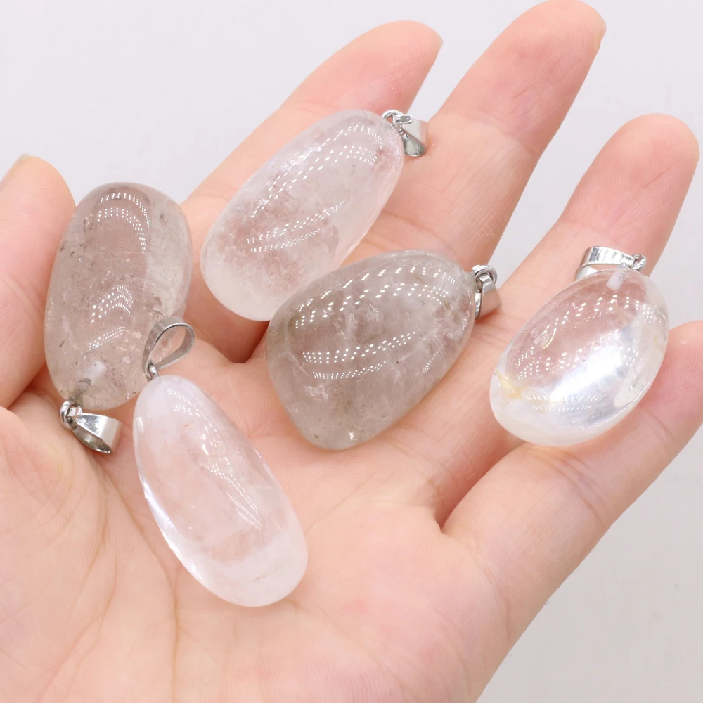 New Arrival Natural Stone Clear Quartzs Pendants Polished Crystal for Jewelry Making DIY Trendy Necklace Earring Crafts
New Arrival Natural Stone Clear Quartzs Pendants Polished Crystal for Jewelry Making DIY Trendy Necklace Earring Crafts