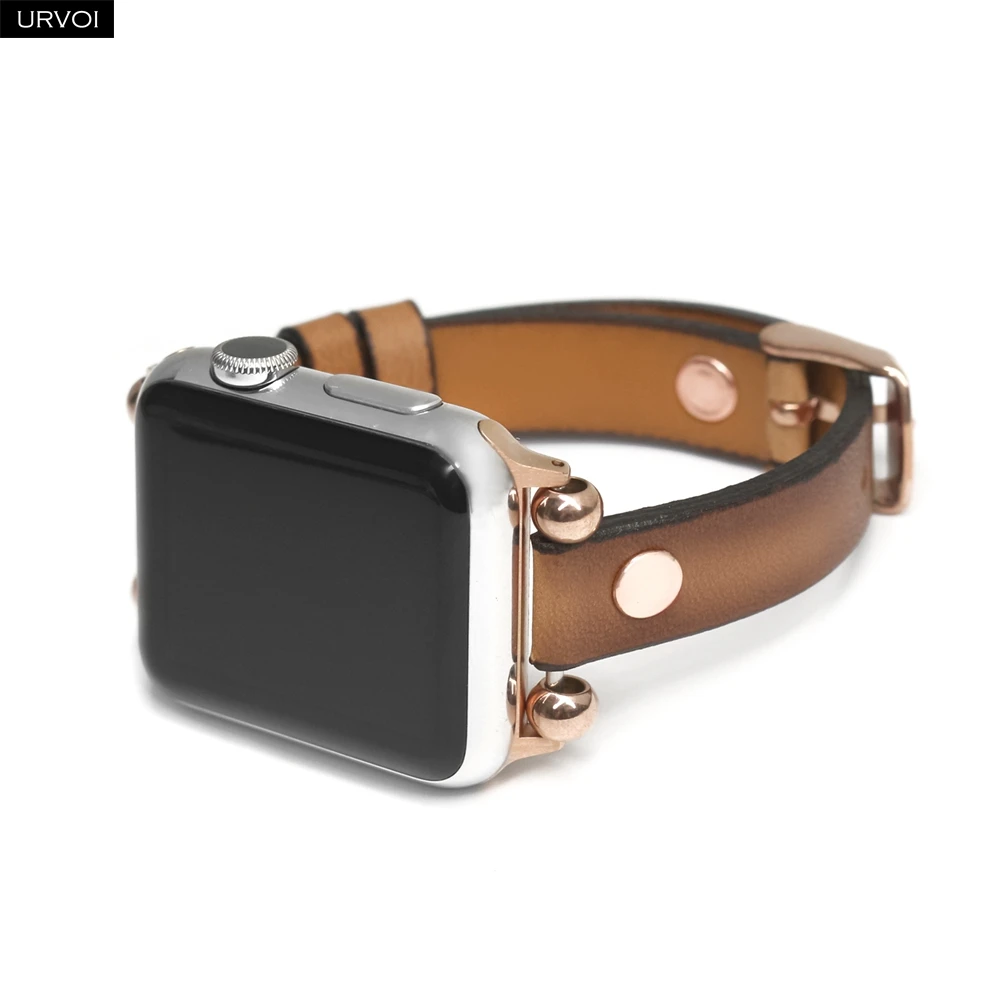 Ремешок URVOI для Apple Watch ultra series 8 7 6 SE 54321 ремешок из натуральной кожи iWatch бусины