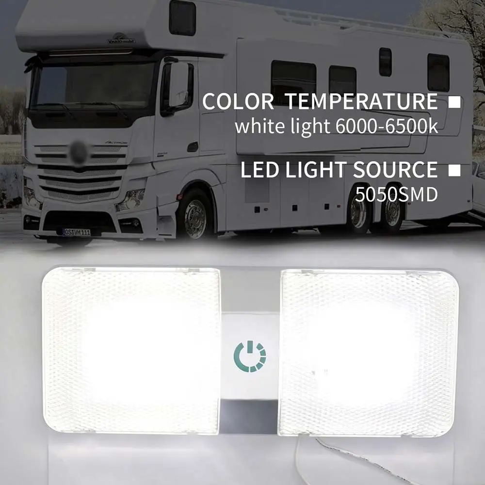 48 LED RV Ceiling Dome Light DC11-18V RV Interior Lighting Trailer Lights for Camper RV 6000-6500k
48 LED RV Ceiling Dome Light DC11-18V RV Interior Lighting Trailer Lights for Camper RV 6000-6500k
