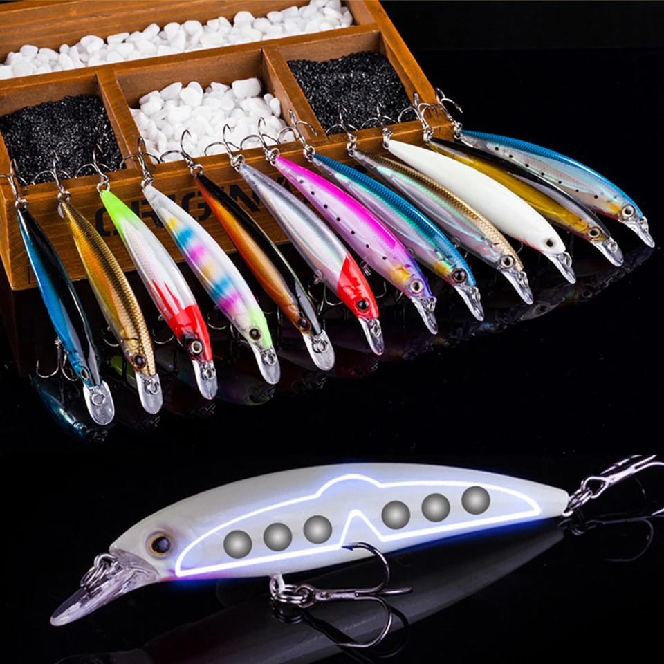 1PCS Minnow Fishing Lure 12 Colors 11cm 14g Laser Hard Artificial Bait 3D Luminous Night Wobblers Crankbait Minnows Treble Hook 
1PCS Minnow Fishing Lure 12 Colors 11cm 14g Laser Hard Artificial Bait 3D Luminous Night Wobblers Crankbait Minnows Treble Hook