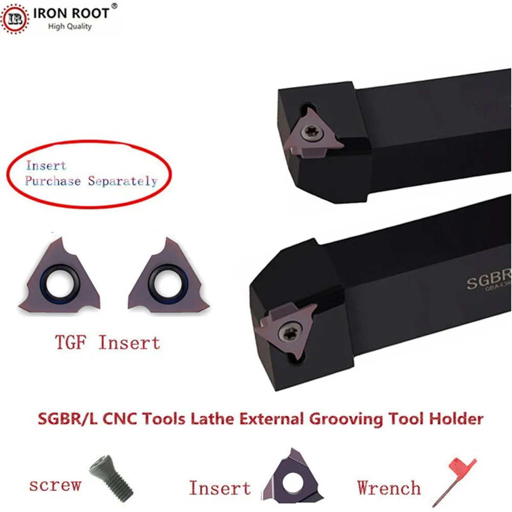 

External Grooving Tool Holder SGBR1616, SGBR2020, SGBR2525 CNC Turning Tool Grooving Tool Holder For TGF32R /L Carbide Inserts