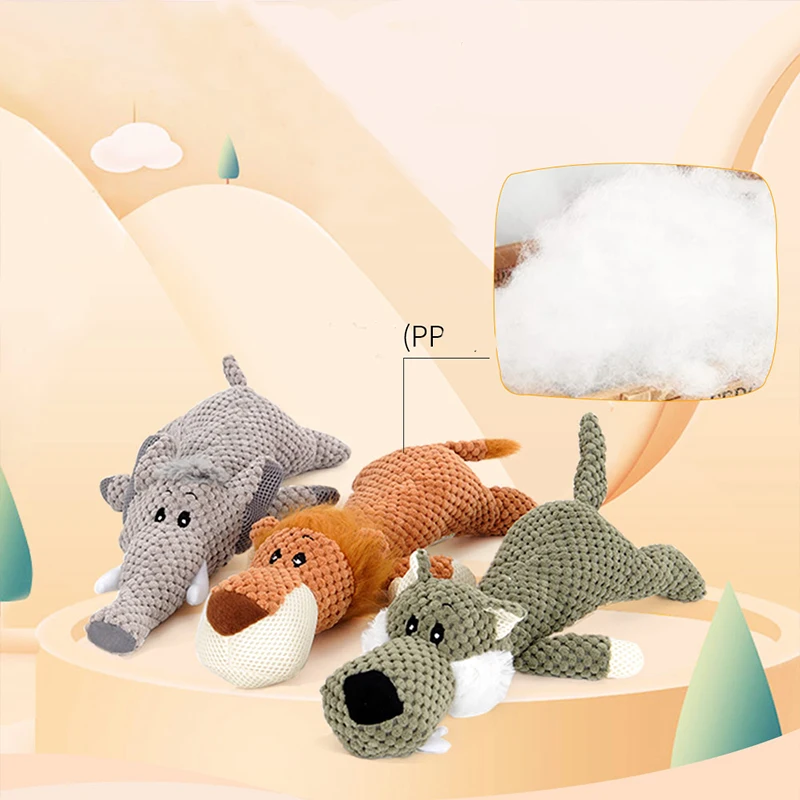 Dog Chew Toy Fun Pet Toys Animal Shape Lion Elephant Sound Chew Interactive Dog Toys Dog Pillow Durable Doll For Pet
Dog Chew Toy Fun Pet Toys Animal Shape Lion Elephant Sound Chew Interactive Dog Toys Dog Pillow Durable Doll For Pet