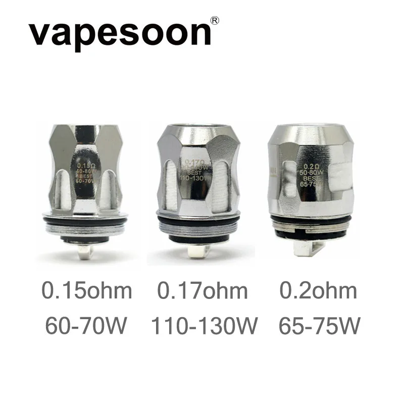 5 шт. Vapesoon Замена core V2 S1 0.15ohm A1 0.17ohm A2 0.2ohm катушка для tfv8 baby V2 комплект распылителя
5 шт. Vapesoon Замена core V2 S1 0.15ohm A1 0.17ohm A2 0.2ohm катушка для tfv8 baby V2 комплект распылителя