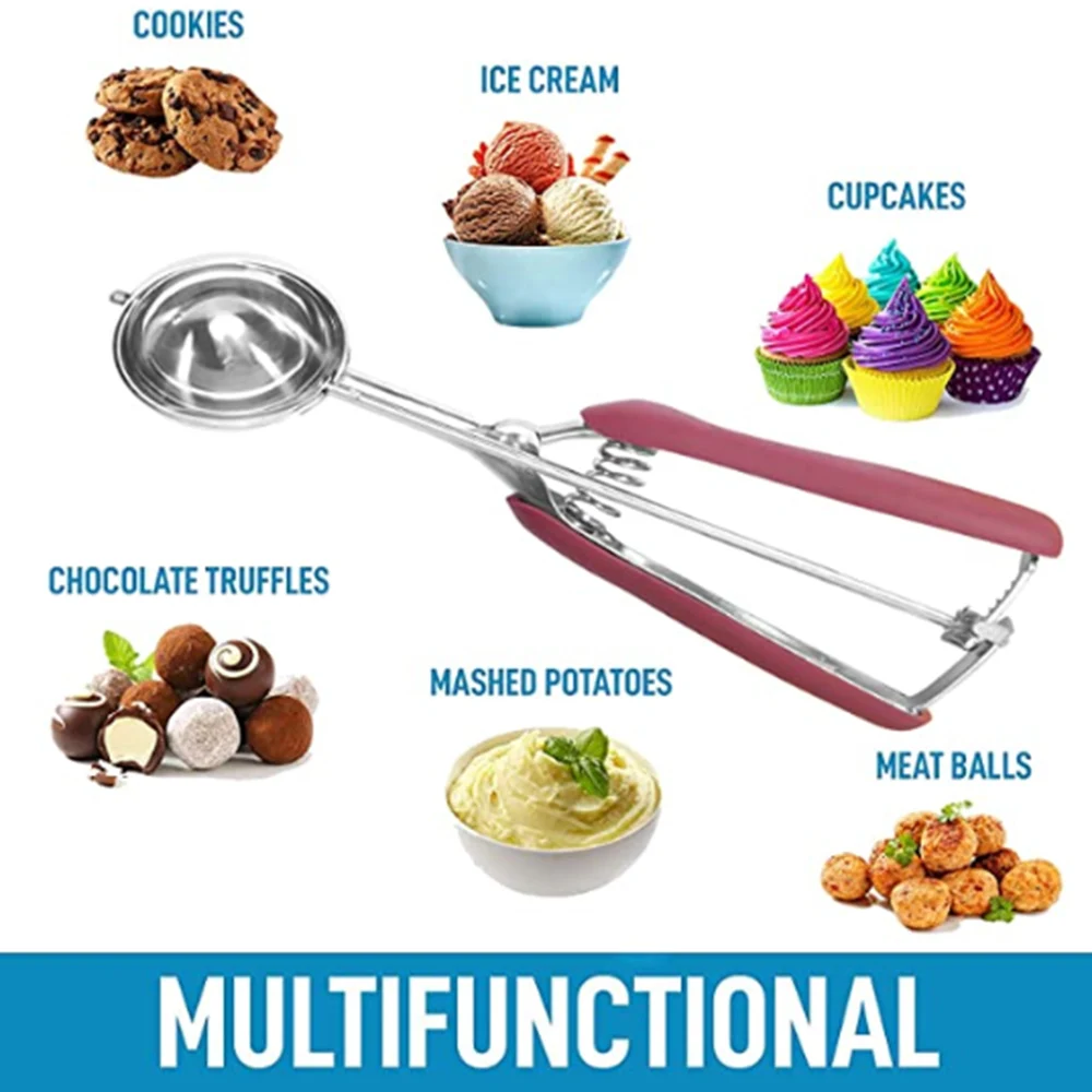 Ice Cream Spoon Stainless Steel Kitchen Accessories Comfortable Spring Handle Mash Potato Watermelon Jelly Dessert Ball Scoop
Ice Cream Spoon Stainless Steel Kitchen Accessories Comfortable Spring Handle Mash Potato Watermelon Jelly Dessert Ball Scoop