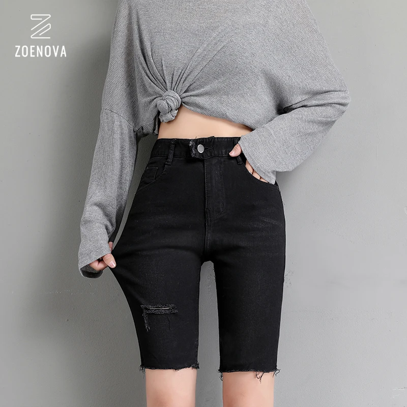 2021 Spring Summer New Capris Cycling Pants Blue Black Jeans Elastic Soft Comfortable High Quality Ripped Jeans For Women
2021 Spring Summer New Capris Cycling Pants Blue Black Jeans Elastic Soft Comfortable High Quality Ripped Jeans For Women